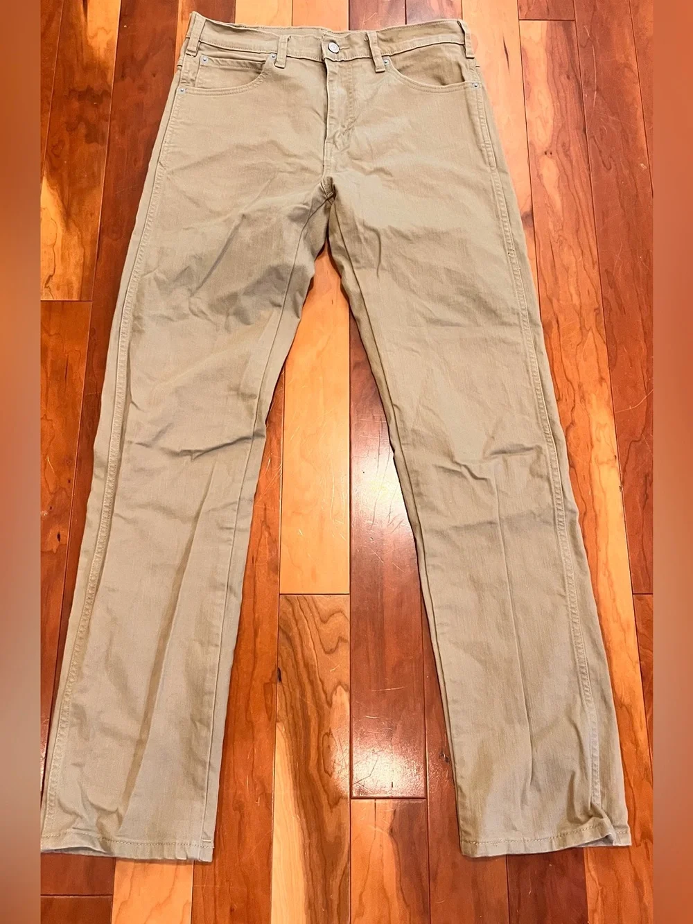 Levi's Mens 31x34 Straight Leg Light Tan Red Tag Durable Stretch Cotton/Elastane